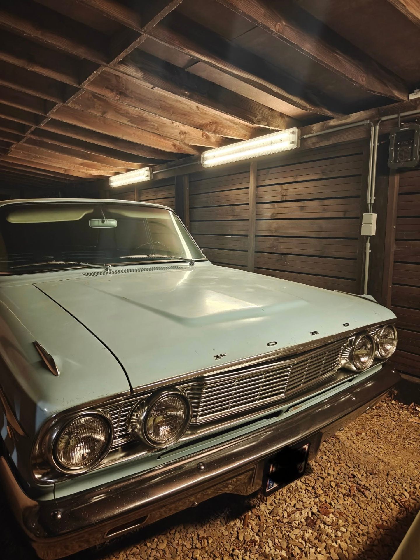 Verlichting onder carport